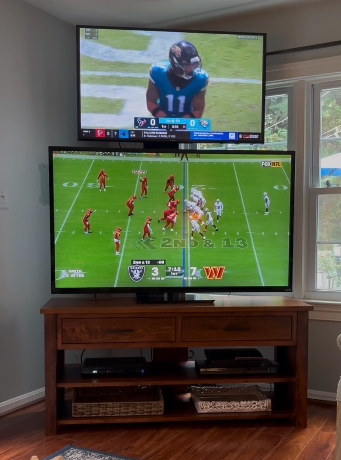 Double TV Stand with drawers